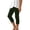 Army Green, variant on Women's High Waist Rhinestone Capri Leggings Slim Fit Summer Black S