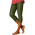 thumbnail image 2 of Denim Capris for Women Stretch Pull on Plus Size Elastic Waist Trendy Pants Leggings 2026 Casual Summer Capri Pants Army Green XL, 2 of 9