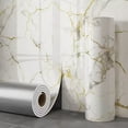 thumbnail image 3 of 1 Roll Marble Thick Foam Imitation Tile Self-Adhesive Wallpaper Bedroom Living Room Decoration Bathroom Waterproof Wall Sticker, 3 of 9