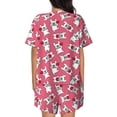 thumbnail image 6 of Fotbe French Bulldog And Heart Print Pajama Set for Women 2 Piece Loungewear Short Sleeve Tops and Shorts Set Soft Sleepwear-3X-Large, 6 of 7