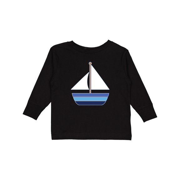 Inktastic Sailboat Nautical Sailing Boys or Girls Long Sleeve Toddler T-Shirt