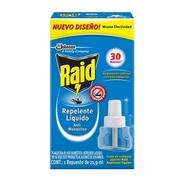 Insecticida Líquido Antimosquitos Raid Repuesto de 21.9 ml