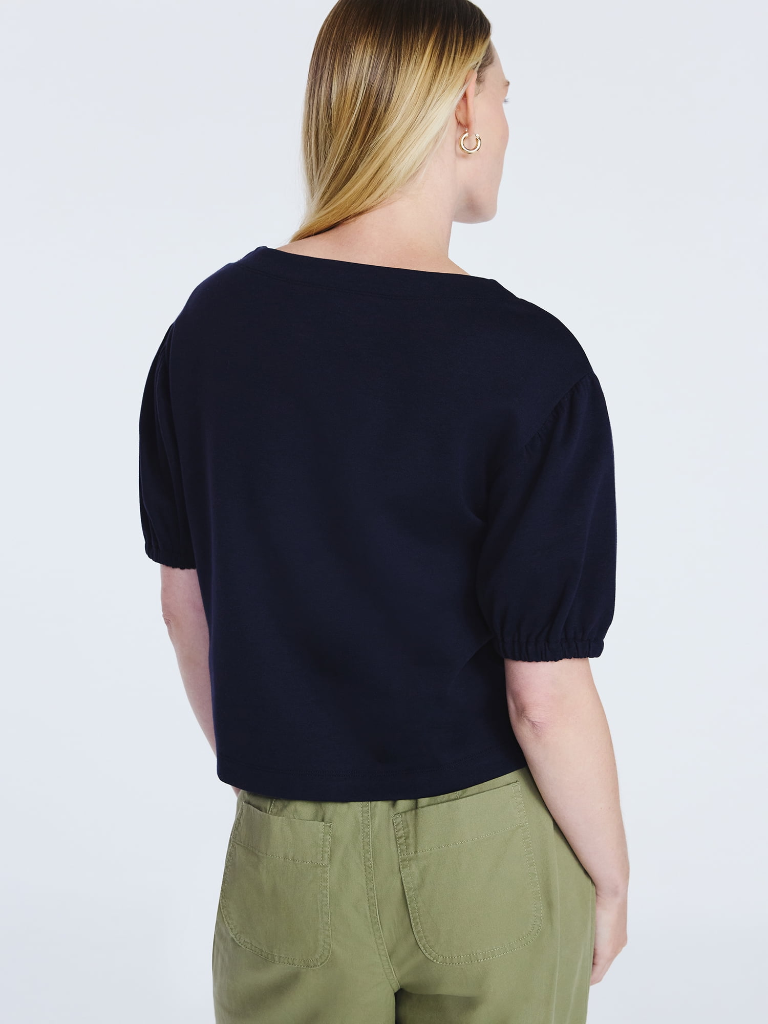 Free Assembly Women's Puff Sleeve Tee, Sizes XS-XXL