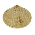 thumbnail image 3 of Sombrero de bambú transpirable, accesorio de fotografía artesanal, sombrero vietnamita, divertido sombrero de fiesta. Patrones de hojas, 3 of 9