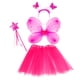 thumbnail image 4 of Soumbiss Set of 4 Cosplay Disfraz Set incluye Tutu Falda Angel Wing Fairy Stick Headband Baby Kids Outfit Kit (Rosy), 4 of 5
