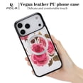 thumbnail image 5 of for iPhone Air Floral Pattern PU Leather + TPU Magnetic Wireless Charging Case, Classic Shock Absorbing Ultra Slim Drop Protective Anti-Scratch Lightweight Women Back Cover, White, 5 of 8