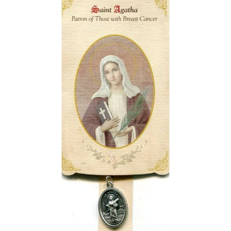 healing 6pc agatha guaranteed satisfaction patron saints medal breast holy cancer brands christian card st dialog displays option button additional