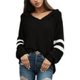 thumbnail image 1 of Sudadera de terciopelo con cremallera Gibobby patchwork para mujer Negro S, 1 of 5