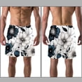 thumbnail image 3 of luoweisi Men's Beach Shorts Quick Dry Swim Trunks with Mesh Lining Flower L, 3 of 5