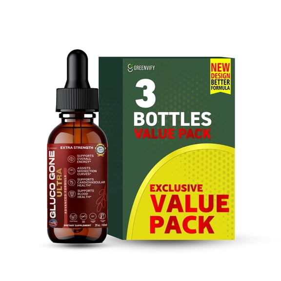 GreenVify Gluco Gone Ultra Dietary Supplement Drops – Daily Metabolic & Wellness Support