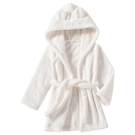 

Lace-up hooded design Fashionable and casual Soft and comfortable Cute styling design Absorbent and warm Made of high quality fabrics Kids towel robe
