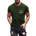 thumbnail image 2 of Tiweut Mens T-Shirts Letter Print Loose Round Neck Short Sleeve Slim Boy Tops, 2 of 4