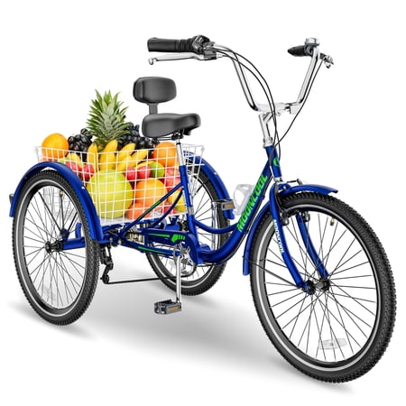 FICISOG Adult Tricycle 7 Speed  20/24/26 Inch Adult Trike with Basket  3 Wheel Bikes Tricycle for Adults Women Men Seniors  Cruise Trike for Shopping Picnic price history on PriceWatchPro