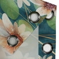 thumbnail image 4 of Ambesonne Floral Grommet Curtain, Waterlily Leaves Art Summer, 50"x60", Fern Green Peach Teal, 4 of 5