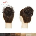 thumbnail image 2 of SEGO Messy Human Hair Bun Extensions Straight/Curly Fake Hair Bun Hairpiece for Updo Style Chignon for Women Donut Ponytail, 2 of 6