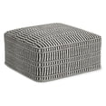 thumbnail image 1 of Safford Pouf d'Extérieur/intérieur de 20 Pouces de Large en Polyester Recyclé Noir/blanc et Assemblé, 1 of 7