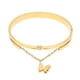 thumbnail image 2 of Pulsera con colgante de mariposa, pulsera de mariposa para mujer con borde redondo elegante clásico dorado, 2 of 10