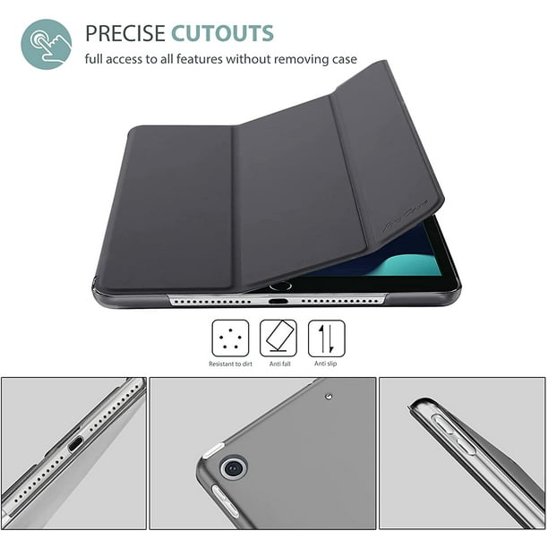 Étui / housse en cuir pour iPad 10.2 (2019) noir avec support à 3 positions