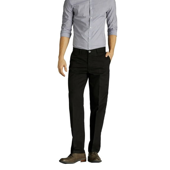 Lee Men's Total Freedom Stretch Relaxed Fit Flat Front Pant (Black , W44 x L28)
