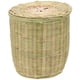 thumbnail image 1 of Cesta de bambú de bambú Cesta de almacenamiento de vegetales versátil Canasta de basura con tapa, 1 of 6