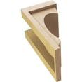 thumbnail image 6 of 6"W x 6"D x 12"H Wide Emerson Rough Cedar Woodgrain TimberThane Corbel, Primed Tan, 6 of 6