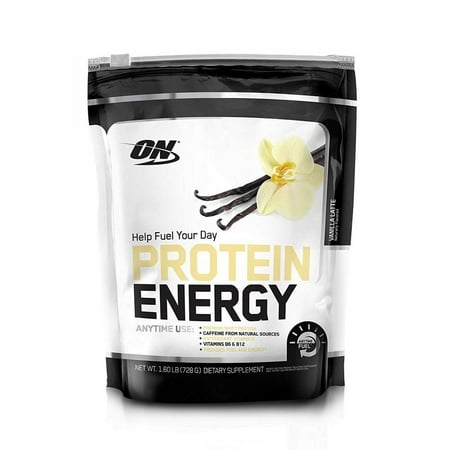 Optimum Nutrition Protein Energy Protein Powder, Vanilla Latte, 20g Protein, 1.6