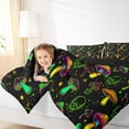 thumbnail image 4 of Feelyou Neon Jungle Mushroom Bedding Comforter Set for Teen, Green Skull Skeleton Twin Comforter Sets, Cartoon Theme Reversible Bedding Set, Microfiber Bedroom Decor, 2 Pieces, 4 of 8