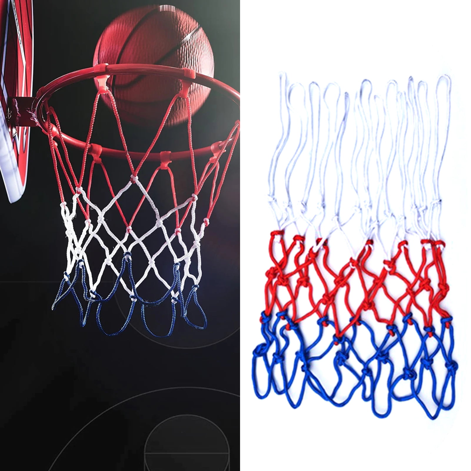Bold Net Basket Basketball Net Bag Nylon Red/White/Blue 