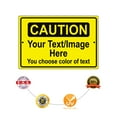 thumbnail image 3 of Caution Your Text Image Here Notice Outdoor Unique Aluminum Metal Sign 12"x18", 3 of 5