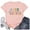 Pink, variant on Women's Casual Fashion Printed Crew Neck Short Sleeve Pullover T Shirt for Everyday and Campus Activities