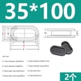 thumbnail image 2 of 2pieces Black Oval Guard Coil 35mmx100mm, 2 of 5
