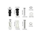 thumbnail image 1 of Mosiee Expansion Screw Set Replacement Stainless Steel Toilet Covers White/Black, 1 of 9