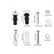thumbnail image 2 of Toilet Seat Cover Close Top Fix Screws Nut Lid Pan Fixing HINGES Hole Fitting, 2 of 11