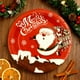 thumbnail image 5 of Platos de papel redondos navideños | Vajilla de papel desechable de Papá Noel | Platos festivos rojos de 18 cm | Gruesos, duraderos y resistentes al aceite | Artículos para fiestas de Navidad,, 5 of 6
