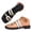 Beige, variant on Womens Flat Sandals Square Open Toe Slip on Strappy Slides Comfortable Summer Beach Slippers Bridal Wedding Dress Shoes Black Size 9.5