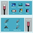 thumbnail image 6 of Fasgear USB C Extension Cable 10Gbps [6ft] USB 3.1 Gen 2 Type C Male to Female Cord Support 4K Video Audio Output Compatible for PS VR2Thunderbolt 3 Port,MacBook Pro,Dell XPS,Switch (1.8m,Red), 6 of 7
