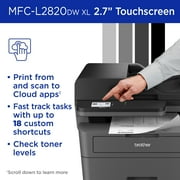 Brother Wireless MFC-L2820DW XL Compact Monochrome All-in-One Laser Printer with Copy, Scan and Fax, up to 4,200 pages? of toner included, Duplex and Mobile Printing