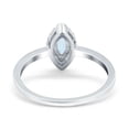 thumbnail image 3 of Halo Marquise Engagement Ring White Opal 925 Sterling Silver Size 8, 3 of 6