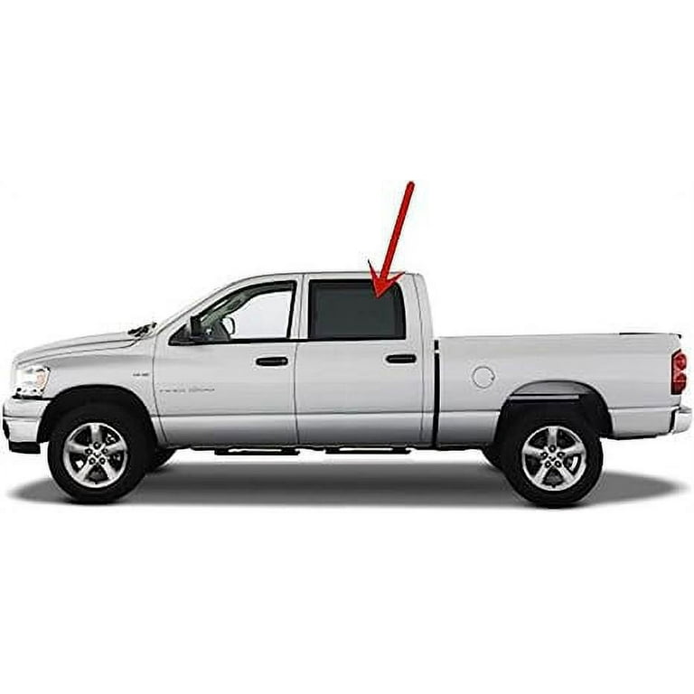 NAGD Driver Left Side Rear Door Window Glass for Dodge Ram 1500 2500 3500 4 Dr Crew Cab Models