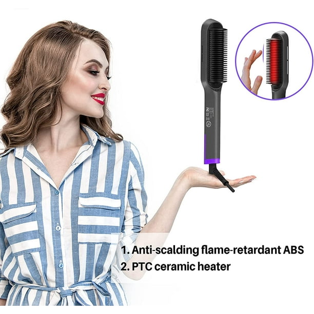 Digital straightening brush top