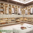 thumbnail image 6 of Homieasy 112 Inch (9.2 FT) Freestanding Wardrobe Closet Organizer with 8 Drawers & Shelves, Heavy Duty 2400+ lbs Capacity, for Walk-in Closets,White Oak, 6 of 9