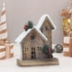 thumbnail image 1 of Estatuilla navideña de casa de nieve, casa de madera navideña en miniatura, ilumina casas de pueblo de vacaciones para decoración interior y exterior estilo A Macarena Casa de Navidad, 1 of 8