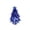 A001- Blue, variant on Christmas Decor, Christmas Tree Decorations, Glass Tabletop Christmas Ornaments, Tabletop Christmas Tree, Handcrafted Pulled Glass Yellow Crystal Christmas Tree Figurine, 2.5X1.5