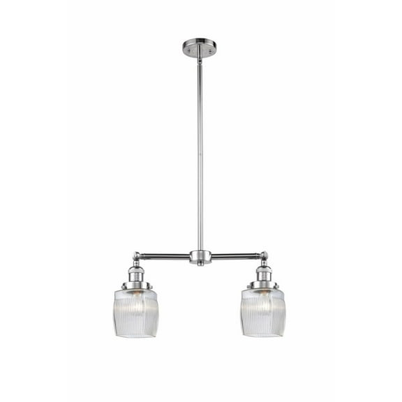 209-PC-G302-LED-Innovations Lighting-Colton-7W 2 LED Chandelier in Traditional Style-22 Inches Wide by 11 Inches High   Polished Chrome Finish with
