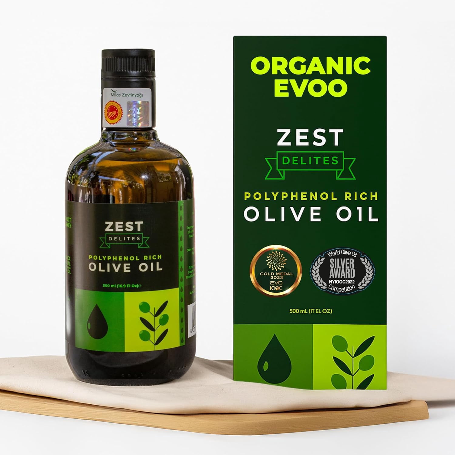 Terra Delyssa Organic Extra Virgin Olive Oil, First Cold Pressed