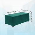 thumbnail image 2 of Stretch Ottoman Cover Rectangular Square Ottoman Slipcover with Elastic for Foot Stool Living Room Bedroom Fit Length 83-101cm / 32.68"-39.76", M-Large, Dark Green, 2 of 6