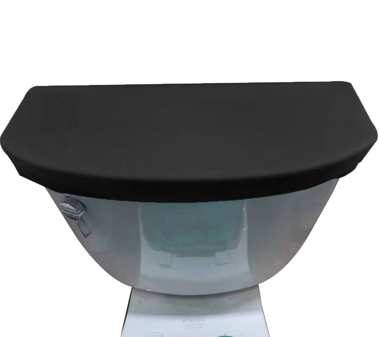 Madeals Toilet Tank Lid Cover Fabric Cover for A Lid Toilet Tank Black