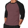 thumbnail image 2 of Dolkfu Crew Neck Casual Shirts for Men Athletic T-Shirt Long Sleeve Color Block Running Mens Tshirt 4X, 2 of 5