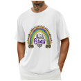 thumbnail image 4 of Casual Summer Tops Carnaval Impreso de Manga Corta Cuello Redondo, Poliéster Ligero para la Fiesta de Verano de Primavera, 4 of 9