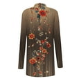 thumbnail image 4 of Hvot&aat Women's Vintage Print Cardigan Open Front Long Sleeve Casual Cardigan Oversize Cardigans Coat, 4 of 6